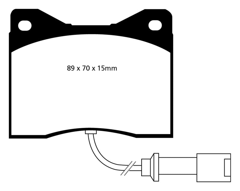 EBC 88-90 Lamborghini Countach 5.2 (Anniversary) Yellowstuff Rear Brake Pads - DP4753/2R