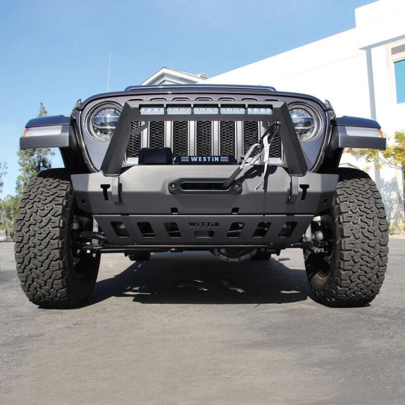 Westin 18-19 Jeep Wrangler JL Front Bumper Skid Plate - Textured Black - 59-80095