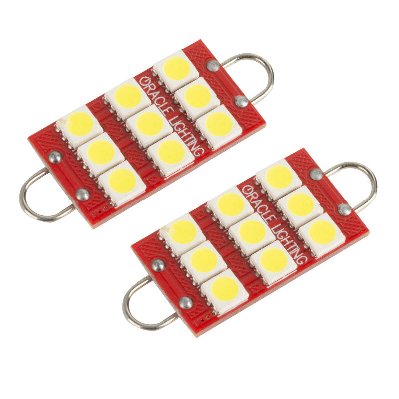 Oracle 44MM 6 LED 3 Chip - Loop Festoon Bulbs (Pair) - White SEE WARRANTY - 5209-001
