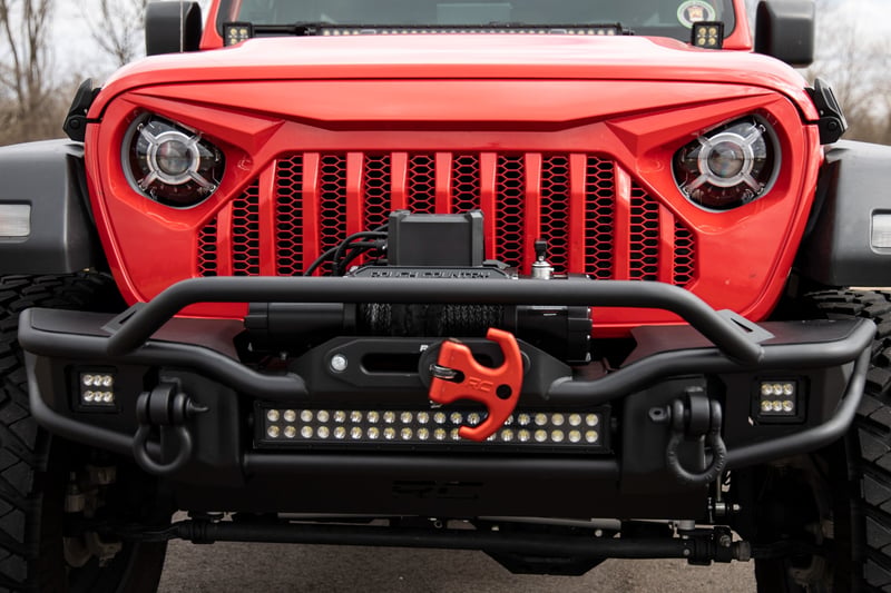 Rough Country - 9 Inch DRL Halo LED Headlights - DOT Approved - Jeep Gladiator JT/Wrangler JL (18-25) - RCH5300 for 2018-2023