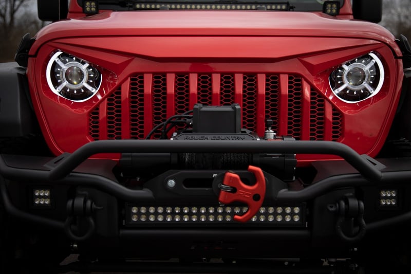 Rough Country - 9 Inch DRL Halo LED Headlights - DOT Approved - Jeep Gladiator JT/Wrangler JL (18-25) - RCH5300 for 2018-2023