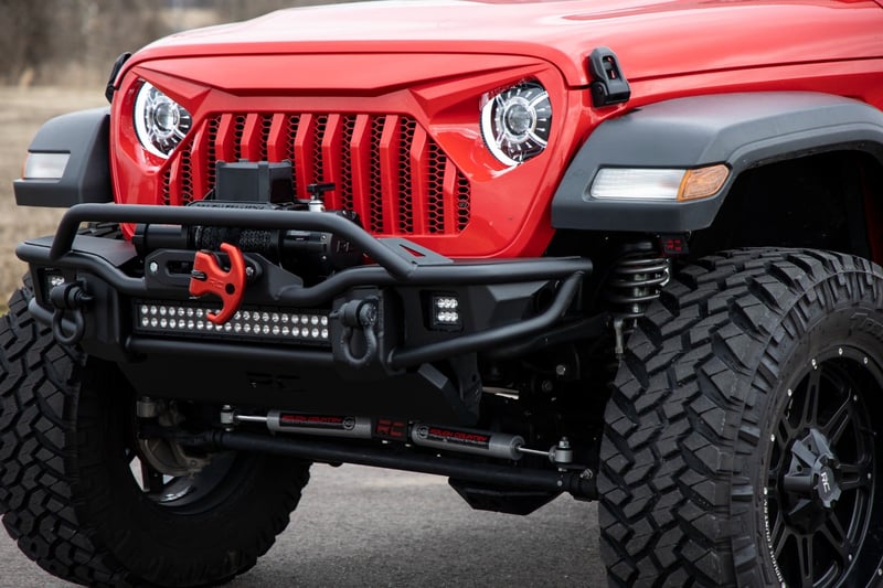 Rough Country - 9 Inch DRL Halo LED Headlights - DOT Approved - Jeep Gladiator JT/Wrangler JL (18-25) - RCH5300 for 2018-2023