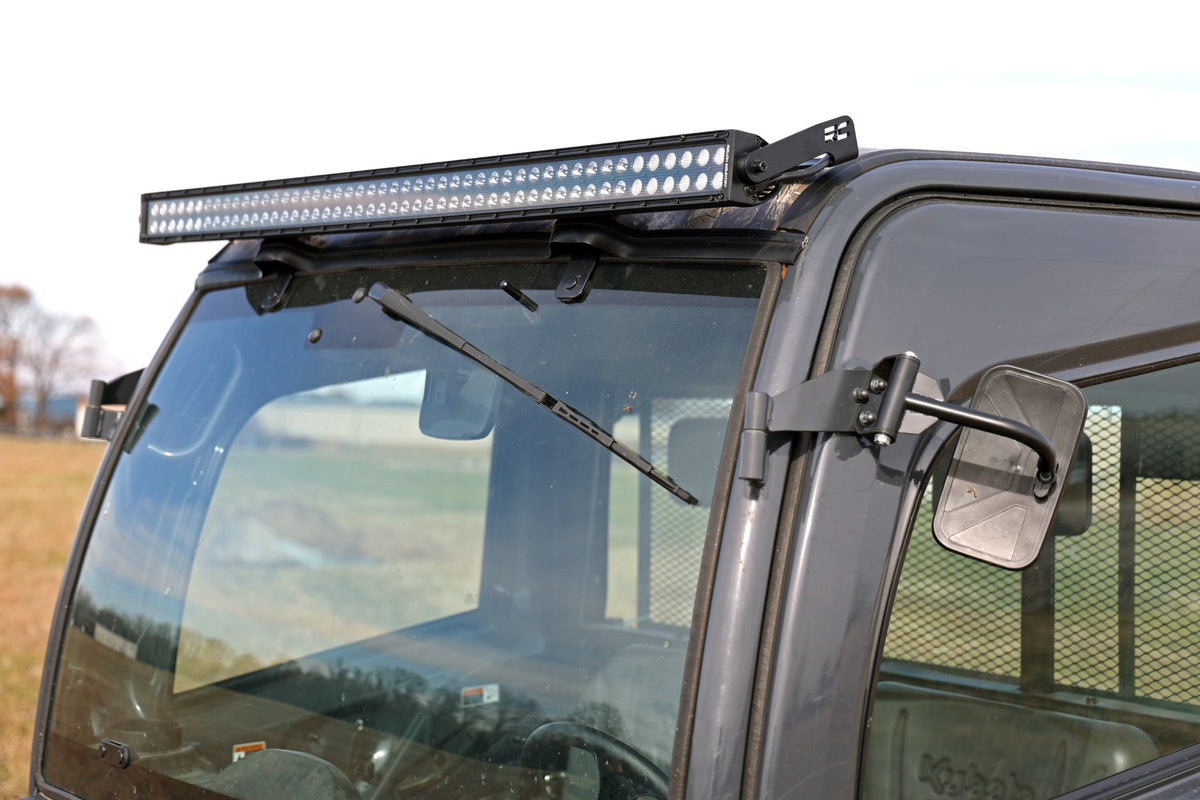 Rough Country - LED Black Single Row DRL Light Bar Kit - 50 Inch - Kubota RTV-X1120 - 98009 for 2014-2022 Kubota Rtv X900 Gen