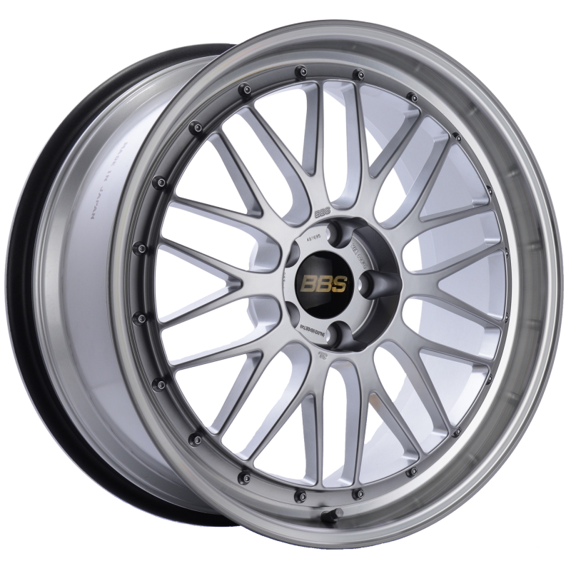 BBS LM 20x9.5 5x114.3 ET40 CB66 Diamond Silver Center Diamond Cut Lip Wheel - LM238DSPK
