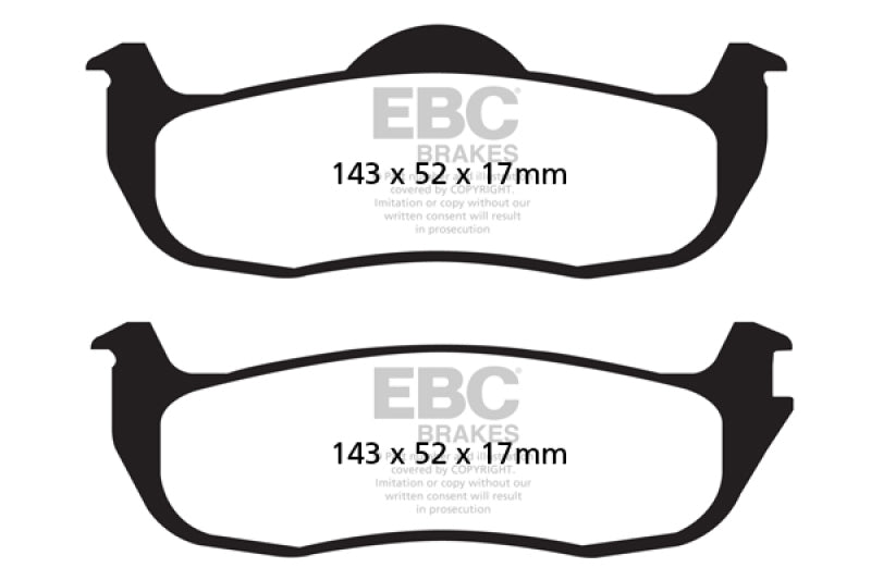 EBC 04-05 Infiniti QX56 5.6 Greenstuff Rear Brake Pads - DP61707