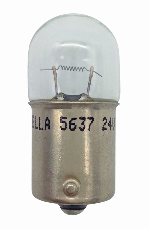 Hella Bulb 5637 24V 10W Ba15S B6 (2) - 5637TB by Hella - front view