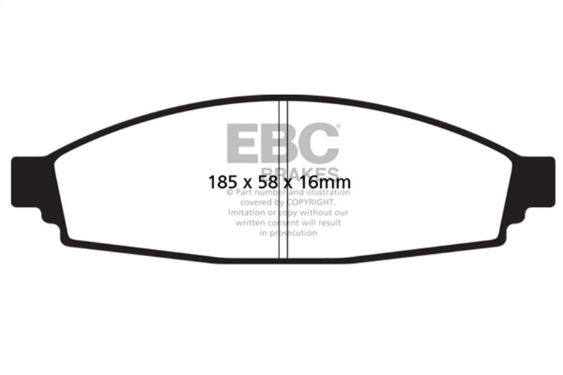 EBC 03-06 Lincoln Aviator 4.6 Yellowstuff Front Brake Pads - DP41675R