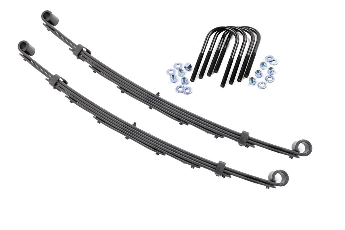 Rough Country - Front Leaf Springs - 4" Lift - Pair - Chevy/GMC C10/K10 C15/K15 Truck/Half-Ton Suburban (69-72) - 8001Kit