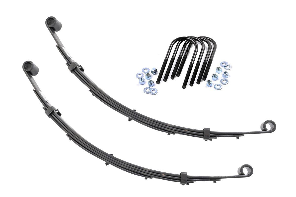 Rough Country - Front Leaf Springs - 3" Lift - Pair - Jeep Grand Wagoneer/J10 Truck/J20 Truck/Wagoneer 4WD - 8004Kit