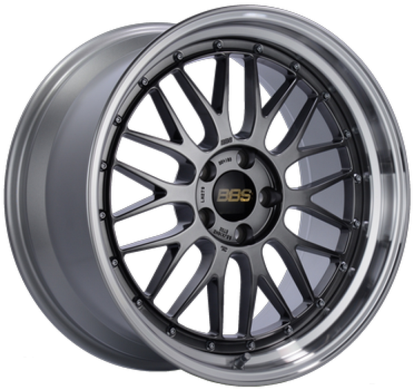 BBS LM 19x10 5x114.3 ET22 PFS Diamond Black Center Diamond-Cut Rim Wheel - PFS/Clip Req - LM271DBPK by BBS