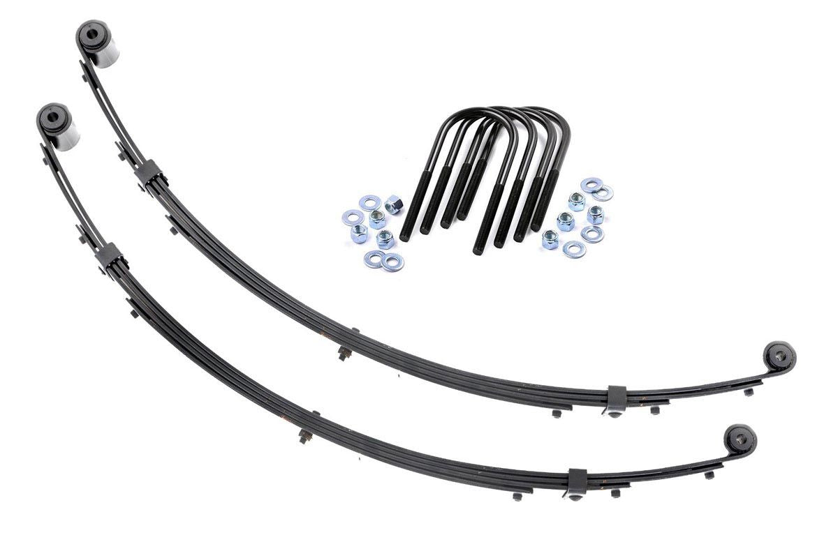 Rough Country - Front Leaf Springs - 4" Lift - Pair - Jeep Wrangler YJ 4WD (1987-1995) - 8010Kit