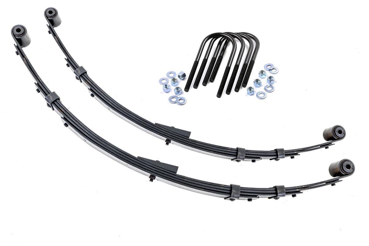 Rough Country - Rear Leaf Springs - 4" Lift - Pair - Jeep Wrangler YJ 4WD (1987-1995) - 8011Kit