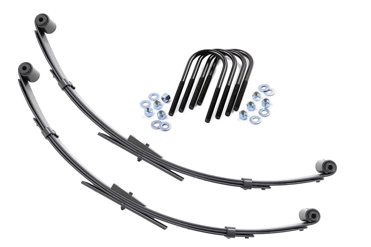 Rough Country - Rear Leaf Springs - 2.5" Lift - Pair - Jeep Wrangler YJ 4WD (1987-1995) - 8012Kit