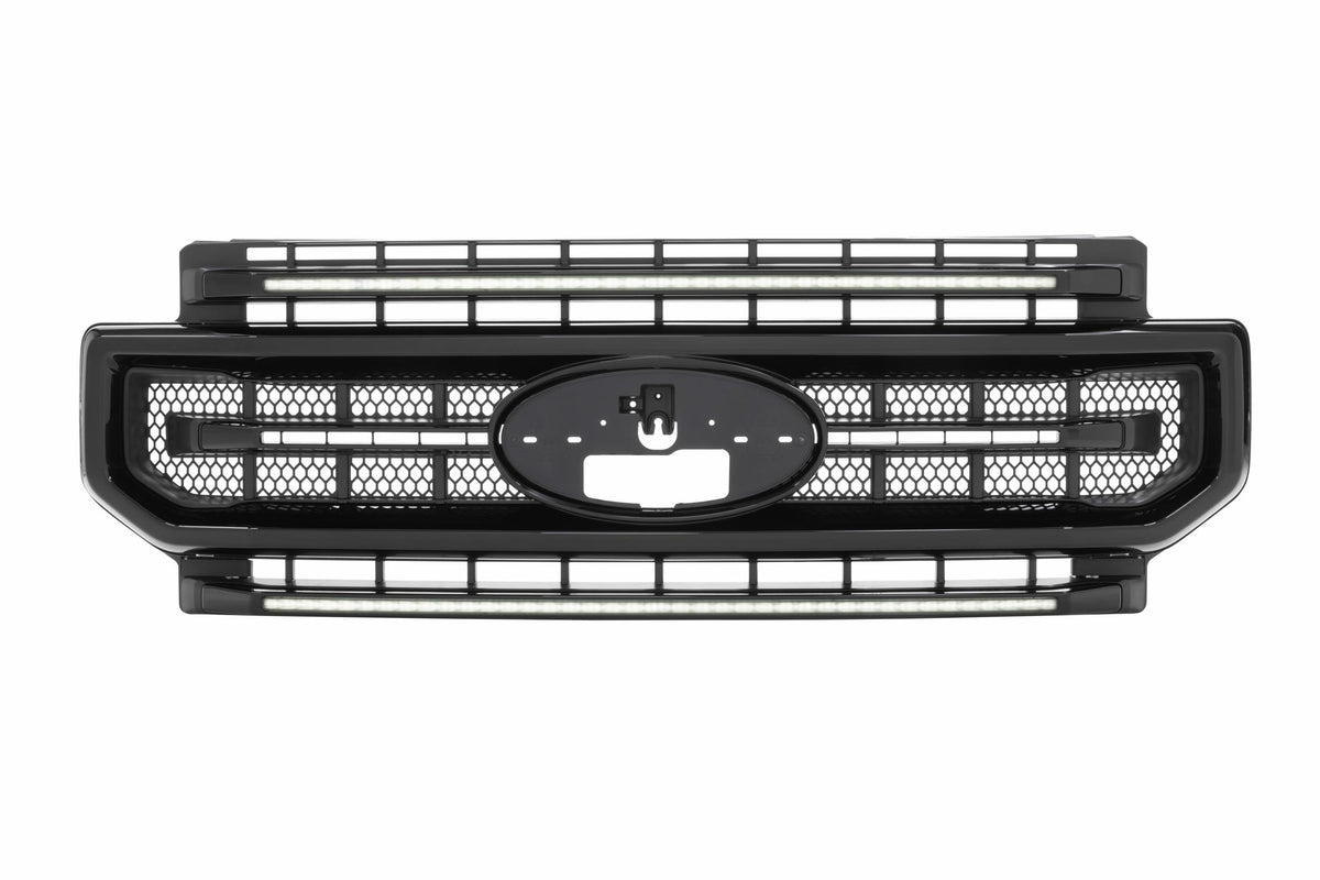 Morimoto - XBG LED Grille: Ford Super Duty (20-22) (Gloss Black / White DRL) - XBG10