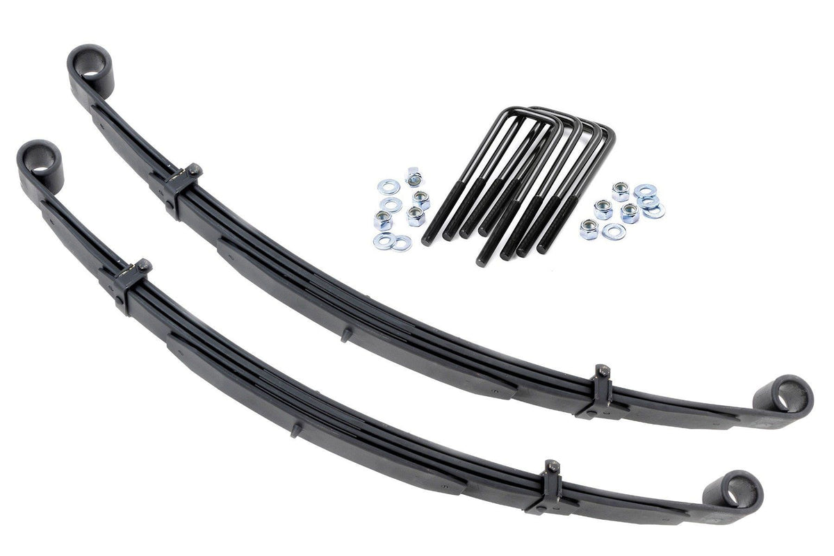 Rough Country - Front Leaf Springs - 4" Lift - Pair - Ford F-250 4WD (1980-1997) - 8044Kit