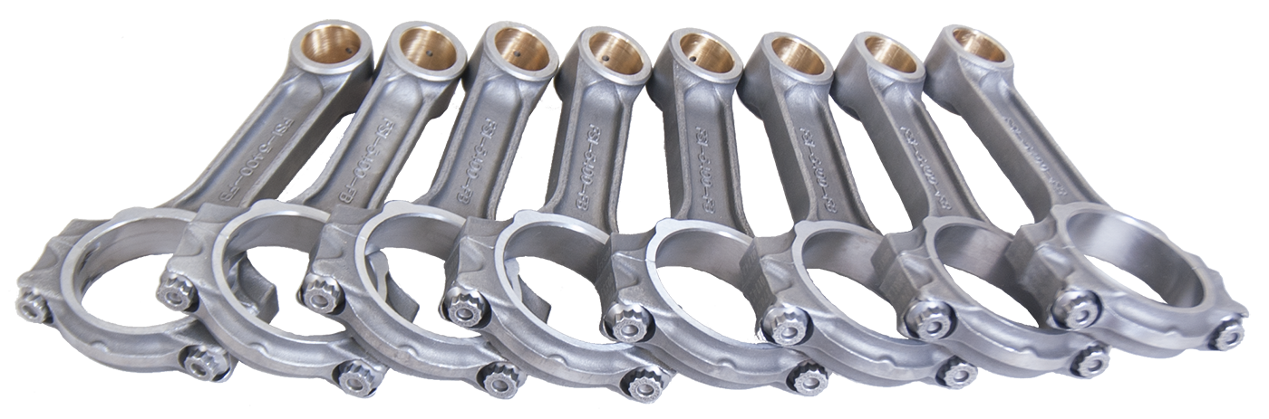 Eagle Ford Small Block 4340 Forged I-Beam Connecting Rod 5.400in w/ ARP 2000 (Set of 8) - FSI5400FB2000 - front view