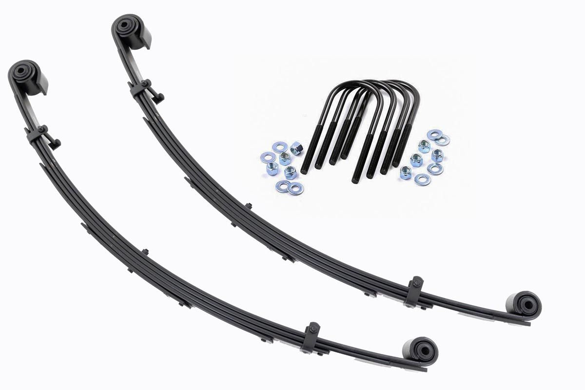 Rough Country - Front Leaf Springs - 4" Lift - Pair - Ford Excursion/F-250 Super Duty/F-350 Super Duty 4WD - 8057Kit