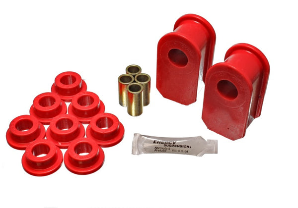 Energy Suspension Ford F100/150/250 Red Fr & Rr A Style 1in Dia Sway Bar 3-1/2in Tall Bushing Sets - 4.5127R - front view
