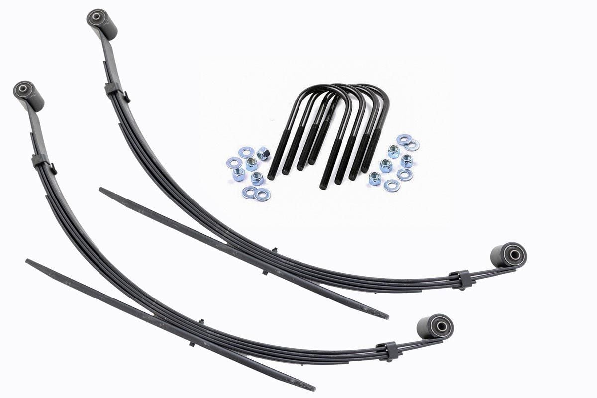 Rough Country - Rear Leaf Springs - 4" Lift - Pair - Ford F-250/F-350 Super Duty 4WD (99-04) - 8066Kit