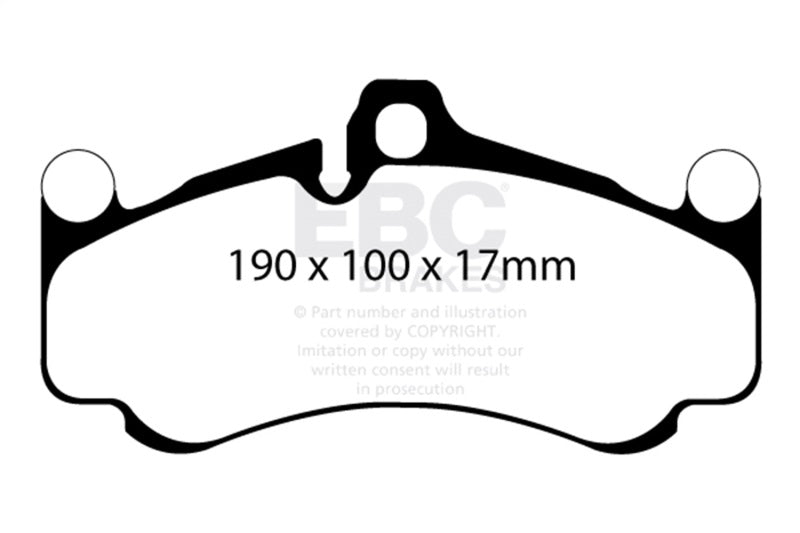 EBC 10-12 Porsche 911 (997) (Cast Iron Rotor only) 3.8 GT3 Redstuff Front Brake Pads - DP32094C