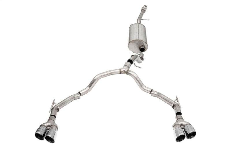 Corsa 21-24 Chevrolet Suburban/GMC Yukon XL 5.3L 4WD Dual Rear 3in - 2.75in CatBack DW 4in Pol Tips - 21128