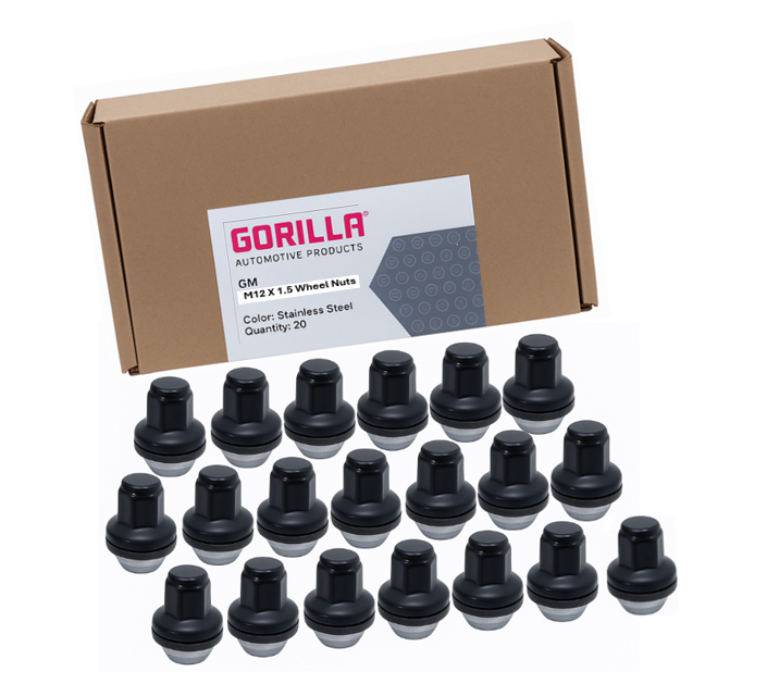 Gorilla Automotive - OE Mag 21mm Hex 12-1.50-ss Blk-20qty - 73138TXXSSB-20