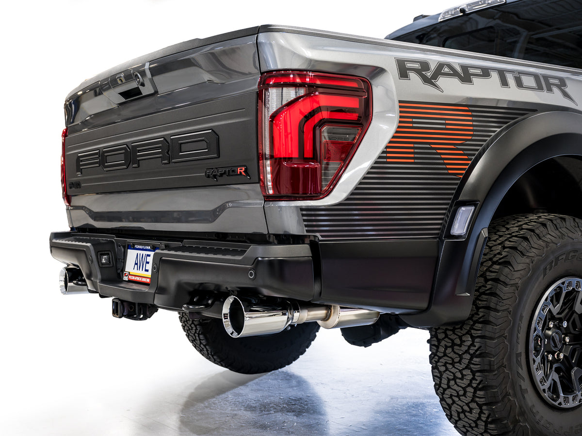 AWE Gen 3 Raptor R SwitchPath Exhaust  - Chrome Silver Tips - 3025-32852