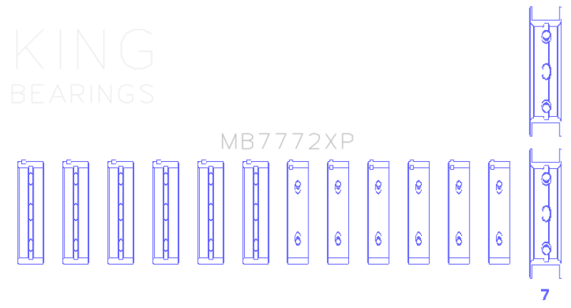 King Subaru EZ30/EZ30D (Size STD) Performance Main Bearing Set - MB7772XP