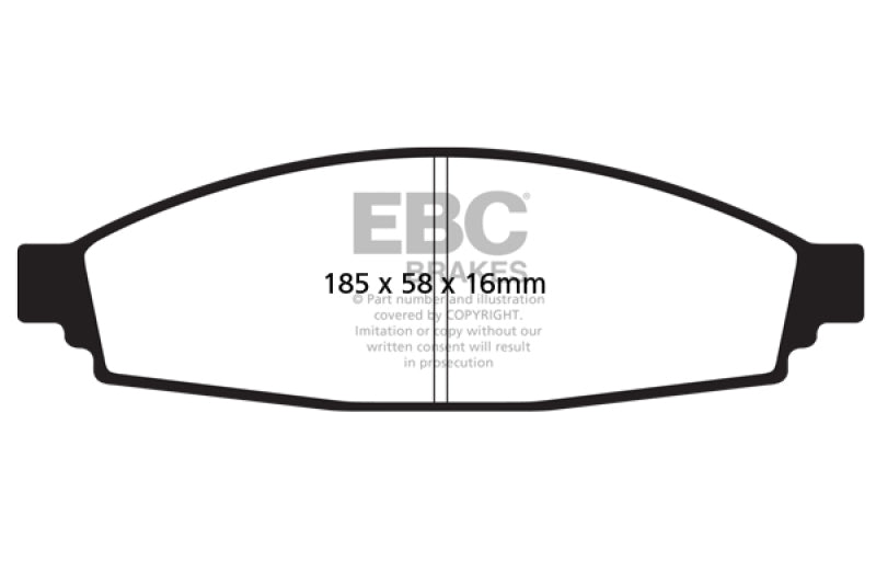 EBC 03-06 Lincoln Aviator 4.6 Yellowstuff Front Brake Pads - DP41675R