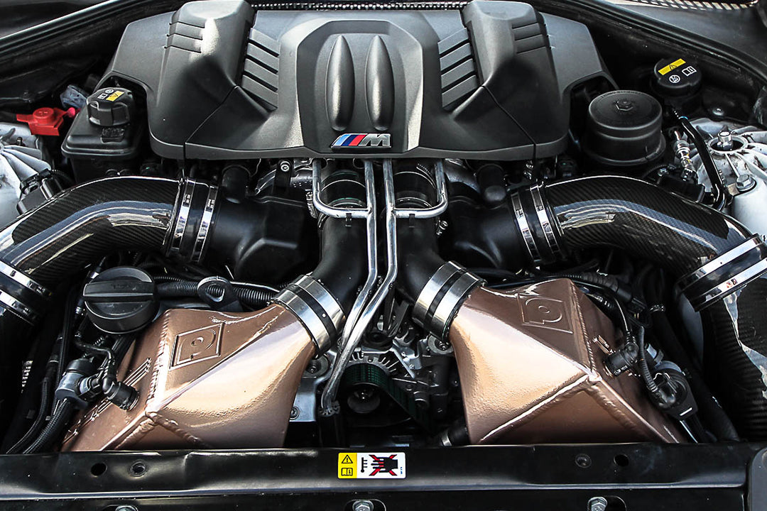 CSF 12-16 BMW M5 (F10) / 12-18 BMW M6 (F06/F12/F13) Twin Charge-Air-Cooler Set - Carbon Gold Gloss - 8109CCGG
