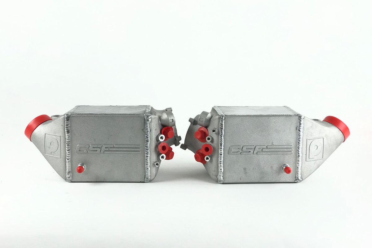 CSF 12-16 BMW M5 (F10) / 12-18 BMW M6 (F06/F12/F13) Twin Charge-Air-Cooler Set - Fire Engine Red - 8109FER