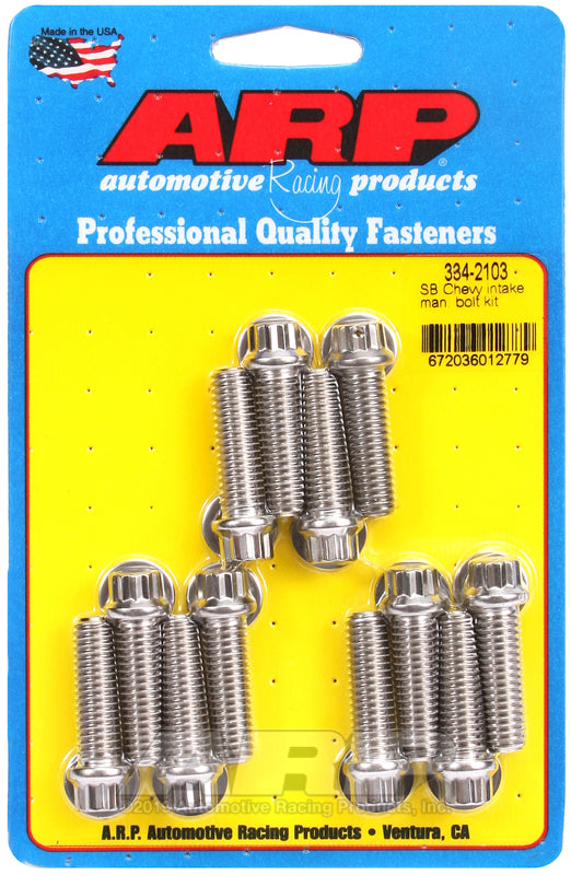 ARP SB Chevy Intake Manifold Bolt Kit - 334-2103