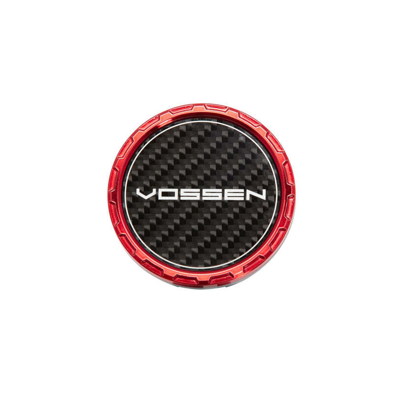 Vossen Classic Carbon Billet Sport Cap 2.0 - Small (VHF) - Transparent Red - Twill Weave (Gloss) - CAPBSC2-SM-CL-RD-W