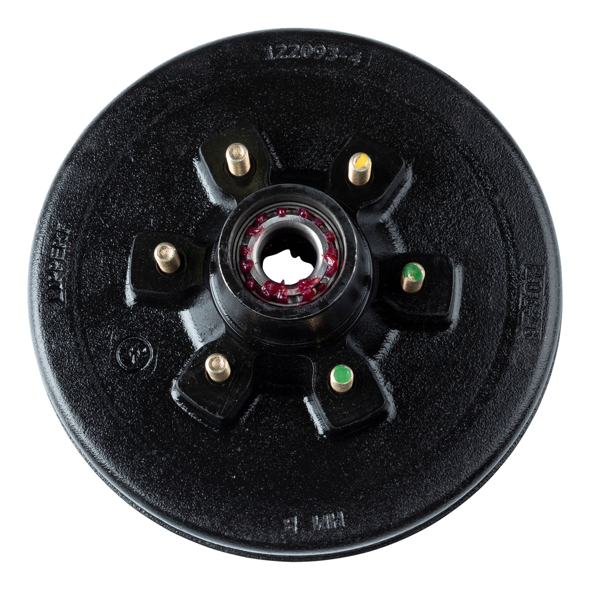 CURT 814202 12" RV Brake Drum Hub Assembly for 6,000-lb. Axle - 6 on 5.5", 1/2" Stud (Fully Assembled)