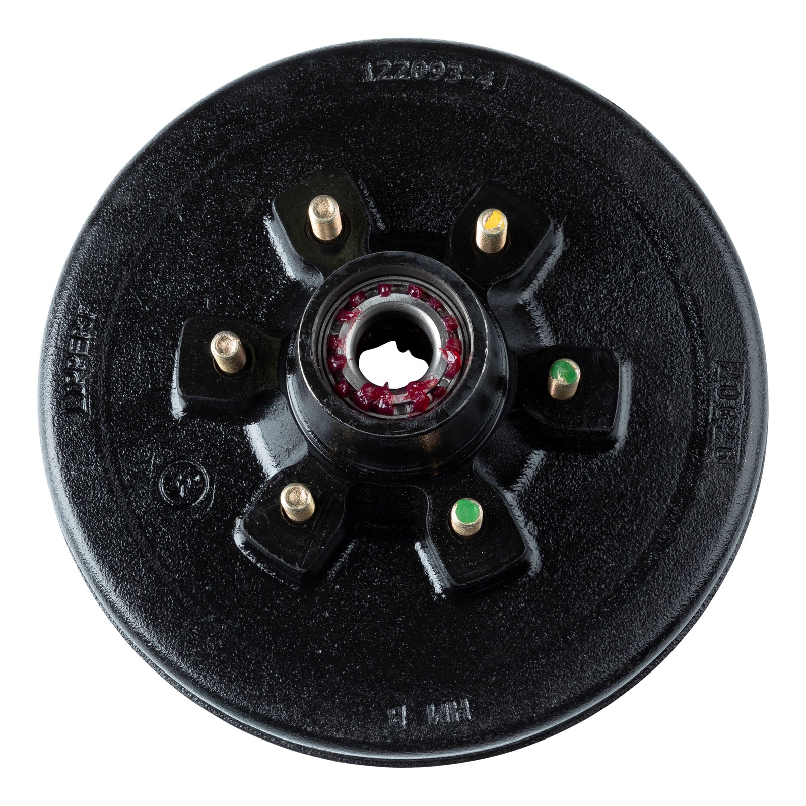 CURT 814202 12" RV Brake Drum Hub Assembly for 6,000-lb. Axle - 6 on 5.5", 1/2" Stud (Fully Assembled)