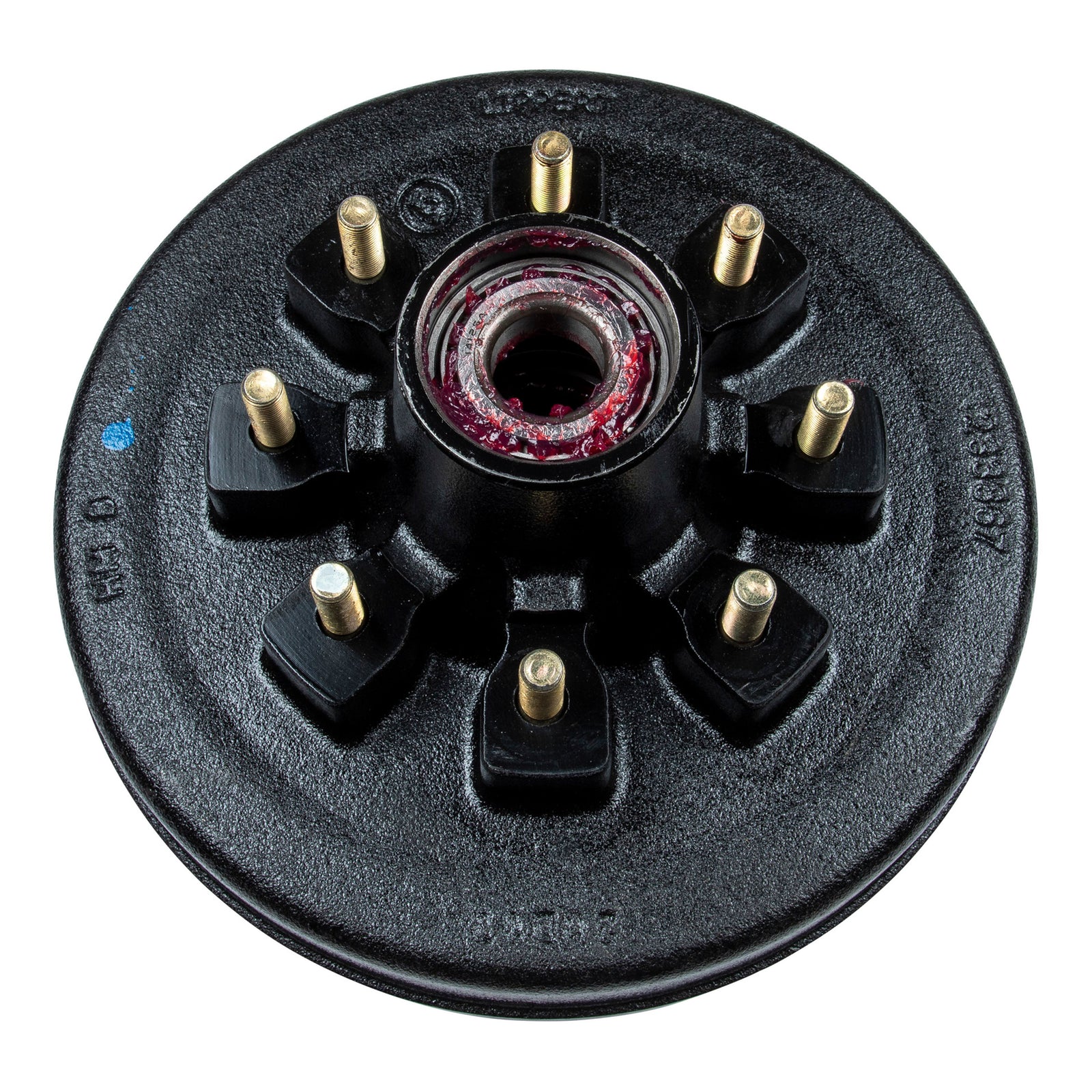 CURT 814203 12" RV Brake Drum Hub Assembly for 7,000-lb. Axle - 8 on 6.5", 1/2" Stud (Fully Assembled)