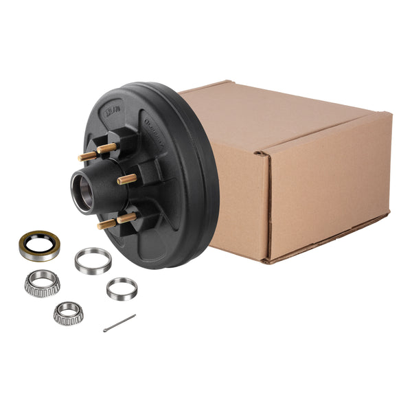 CURT 814211 12" Brake Drum Hub Assembly for 6,000-lb. Axle - 6 on 5.5", 1/2" Stud (with Bearing Cone Kit)