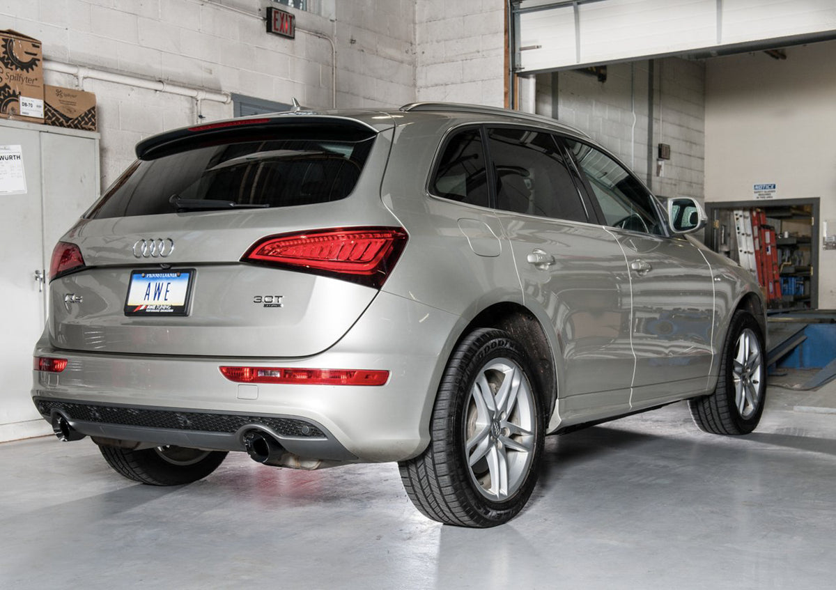 AWE Tuning Audi 8R Q5 3.0T Touring Edition Exhaust Dual Outlet Diamond Black Tips - 3015-33054