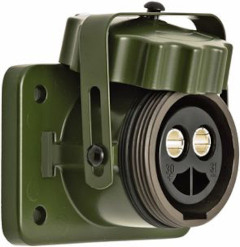 Hella Socket 2 Pole Olive Green - 001935031