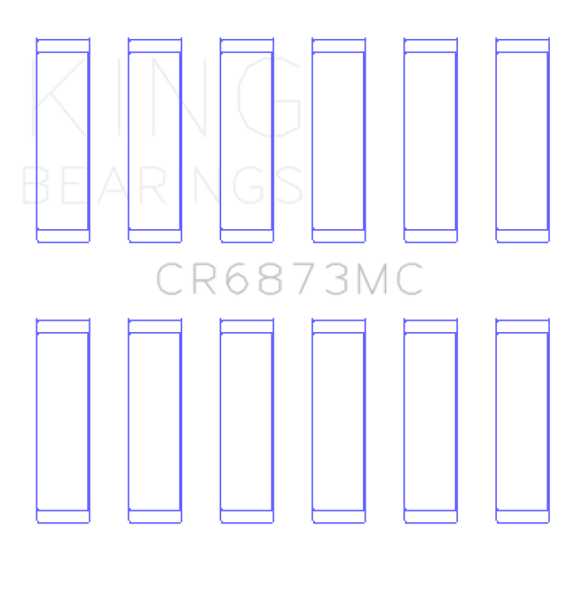 King Toyota 2Gr-FE/ 3GR-FE Polymer Coated (Size 0.05) Connecting Rod Bearing Set - CR6873MC0.5