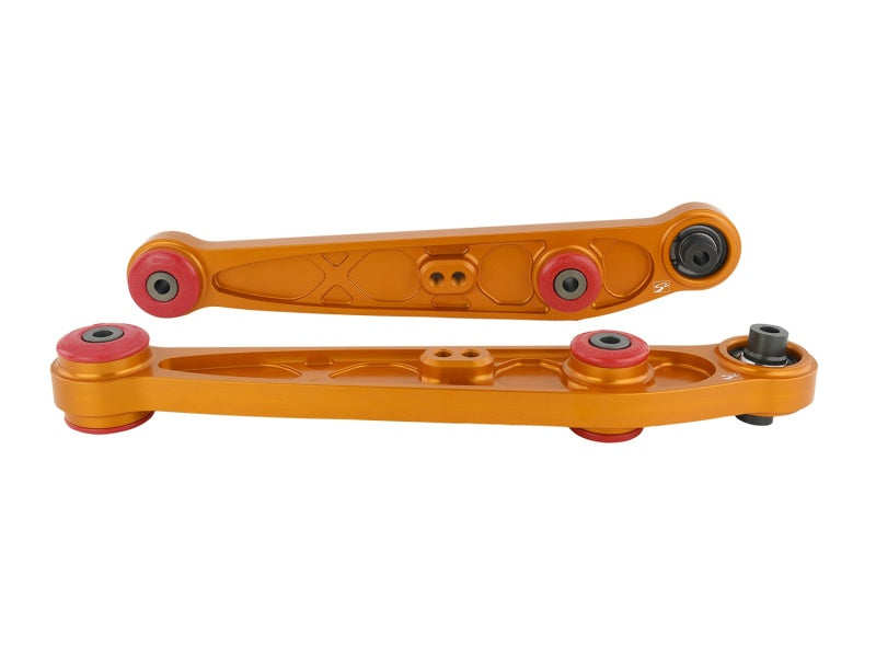 Skunk2 Honda/Acura EG/DC Alpha Series Rear Lower Control Arm Set - Gold - 542-05-1110