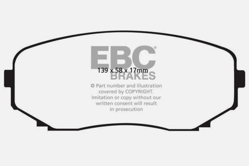 EBC 11-14 Ford Edge 2.0 Turbo Yellowstuff Front Brake Pads - DP41794R