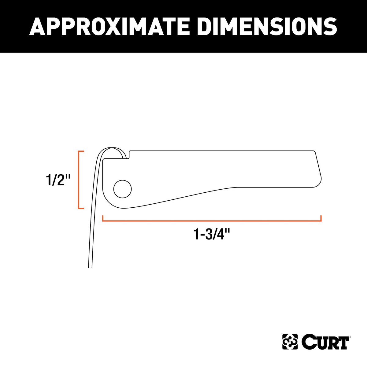 CURT 81999 Replacement Clevis Hook Safety Latch for CURT #81950