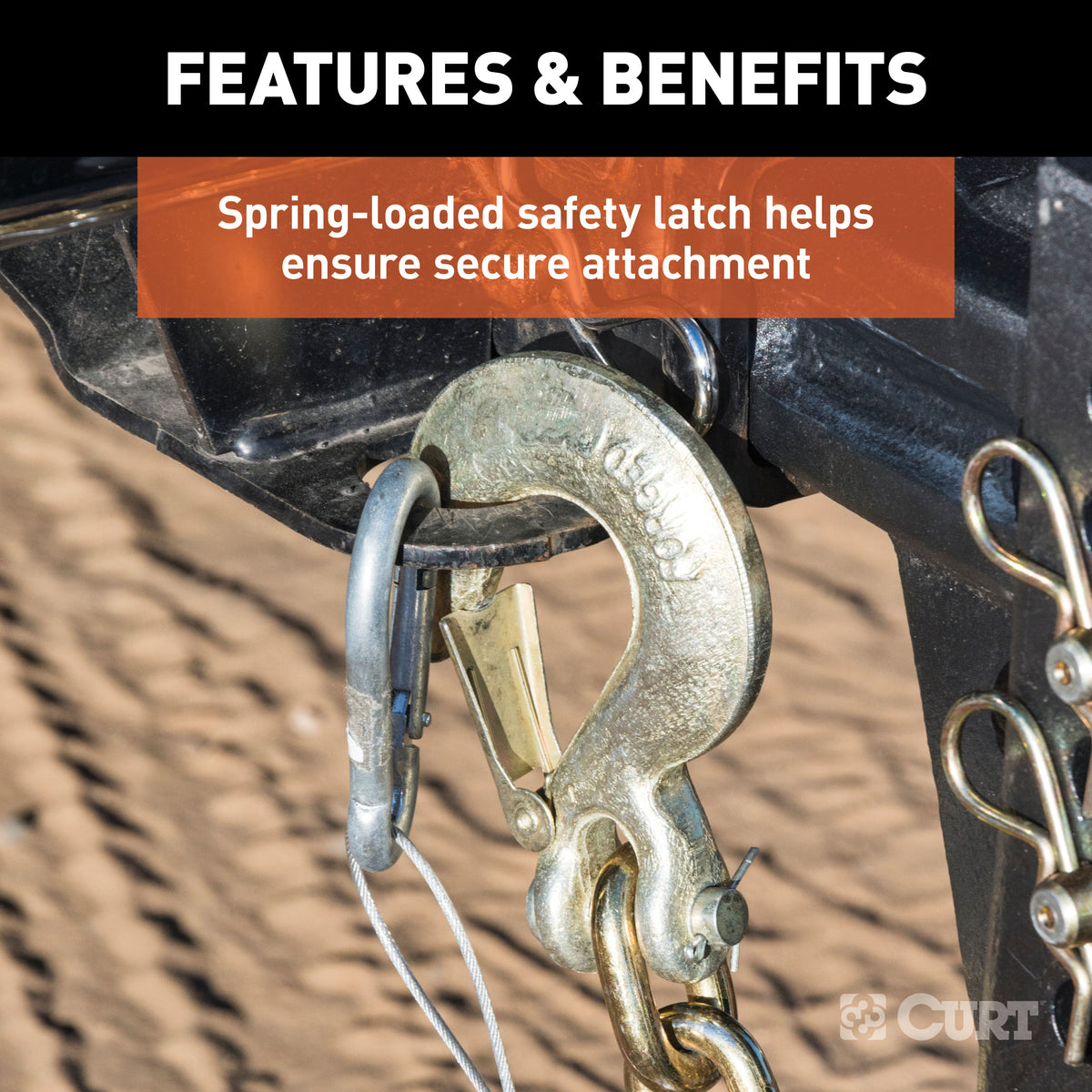 CURT 81999 Replacement Clevis Hook Safety Latch for CURT #81950