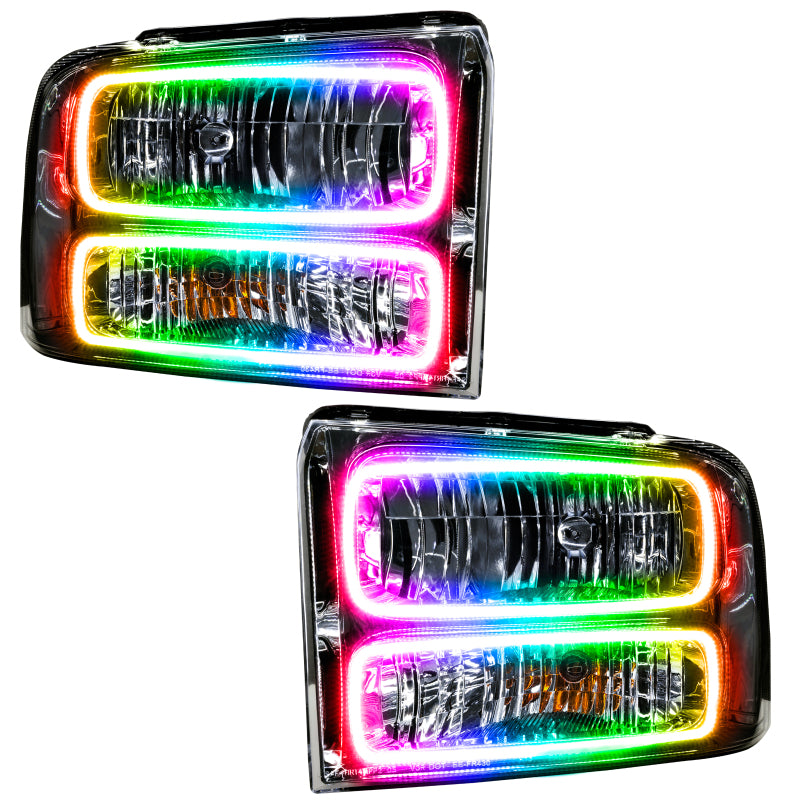 Oracle 05-07 Ford F-250/350 SMD HL - Chrome - ColorSHIFT w/ Simple Controller SEE WARRANTY - 7160-504