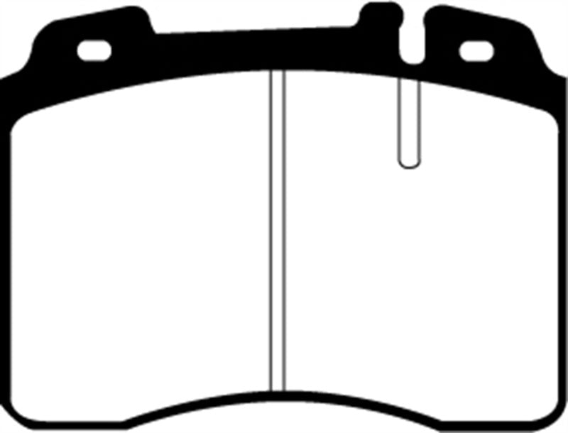 EBC 94-96 Mercedes-Benz E420 4.2 Greenstuff Front Brake Pads - DP2927 for 1994-1998 Mercedes Benz SL - angle view