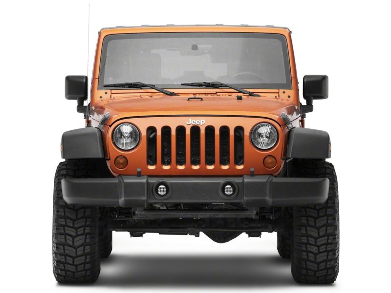Raxiom 07-23 Jeep Wrangler JK &amp; JL Axial Series Tri-Bar LED Fog Lights- Amber - J130810