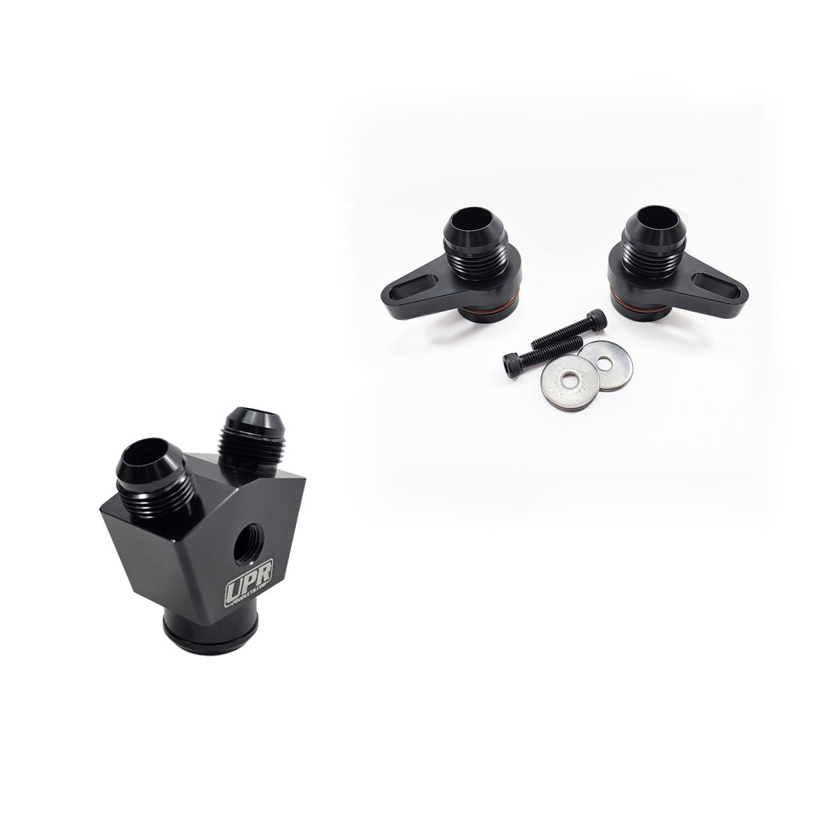 UPR - Front Cylinder Head Coolant Fittings & Y Block (fits 96-12 4.6 5.4 DOHC Modular Engines) - 8202-100 for 1996-2012 Ford 