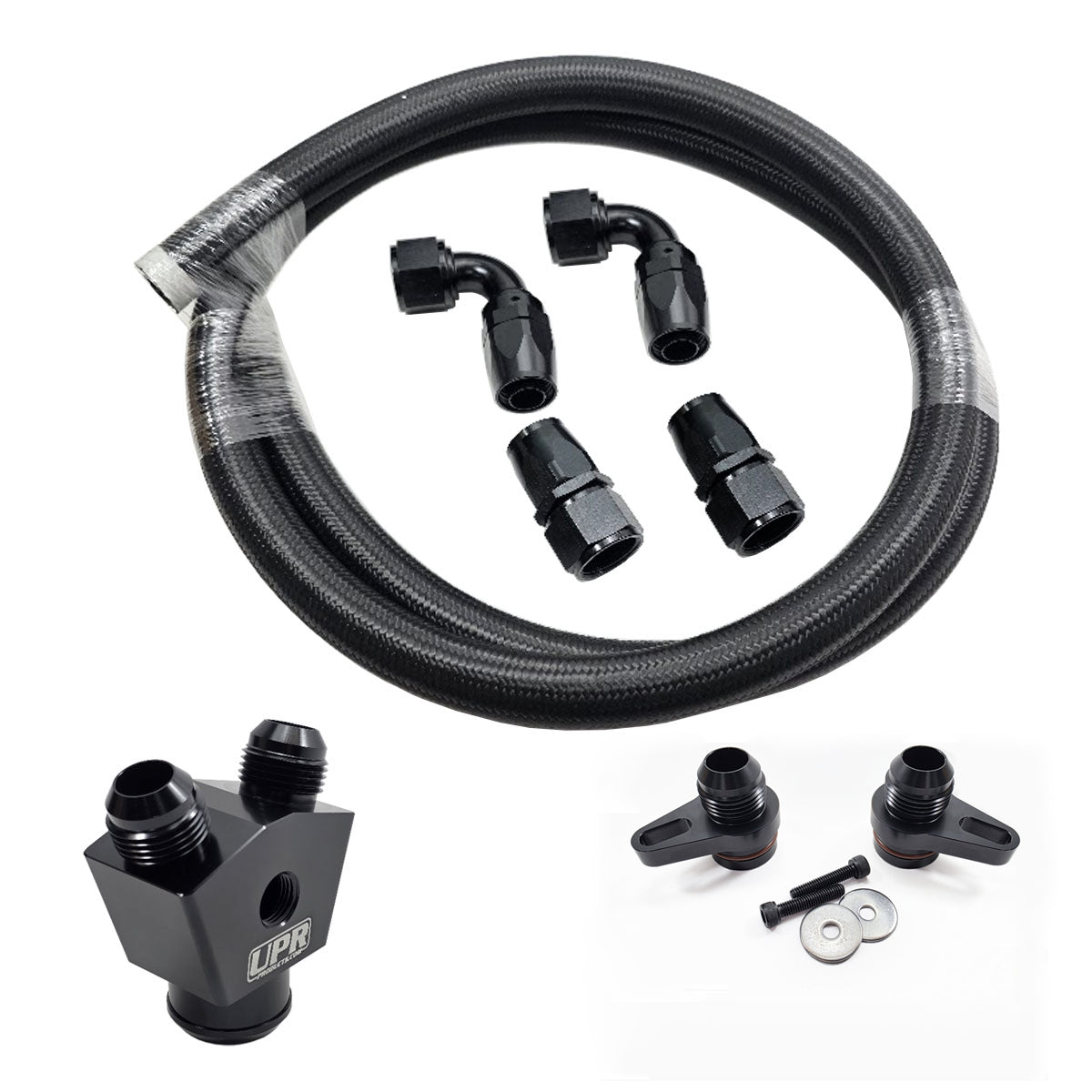 UPR - Coolant Crossover Replacement Fittings and Hose (fits 96-12 4.6 5.4 DOHC Modular Engines) - 8202-101 for 1996-2012 Ford