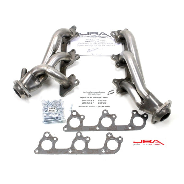 JBA 97-11 Ford Ranger 4.0L OHC w/Driver Side EGR 1-1/2in Primary Raw 409SS Cat4Ward Header - 1674S-1 for 1997-2010 Ford Explo